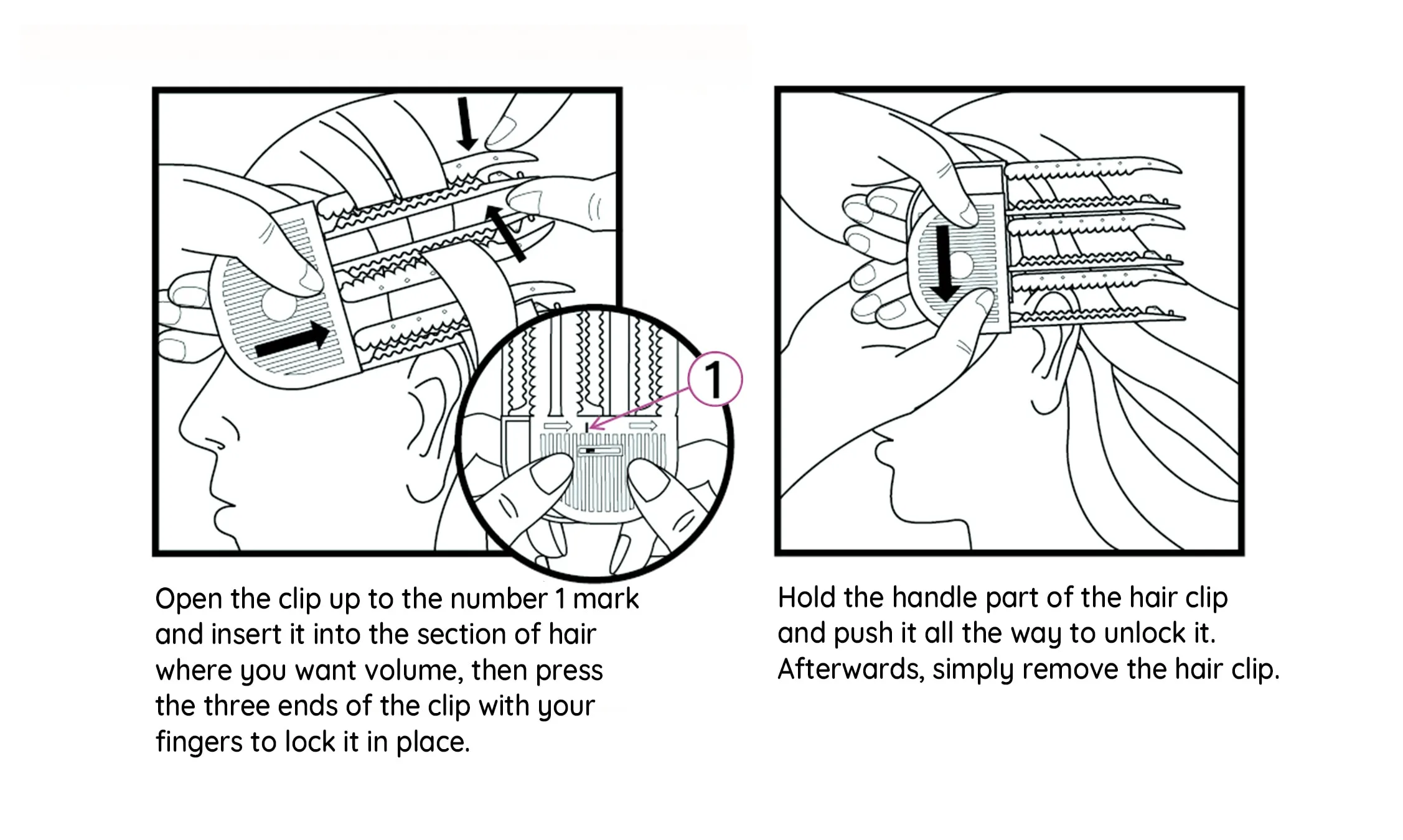 How to use the MINKY VOLUME hair clip for side hair